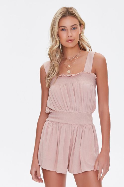 Shirred Lettuce-Edge Romper | Forever 21 (US)