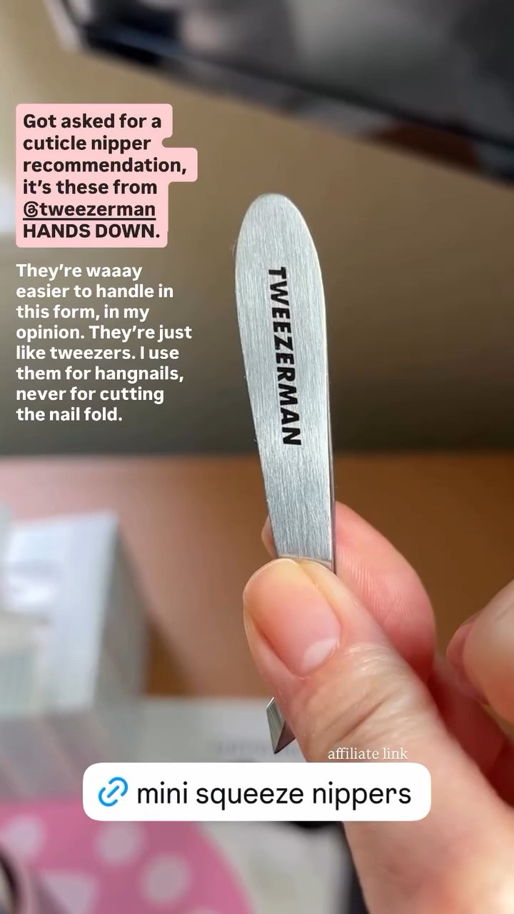These cuticle nippers are my fave because they’re a million times easier to use than regular nippers! 

#nailcare #naturalnails

#LTKselfcare #LTKBeauty