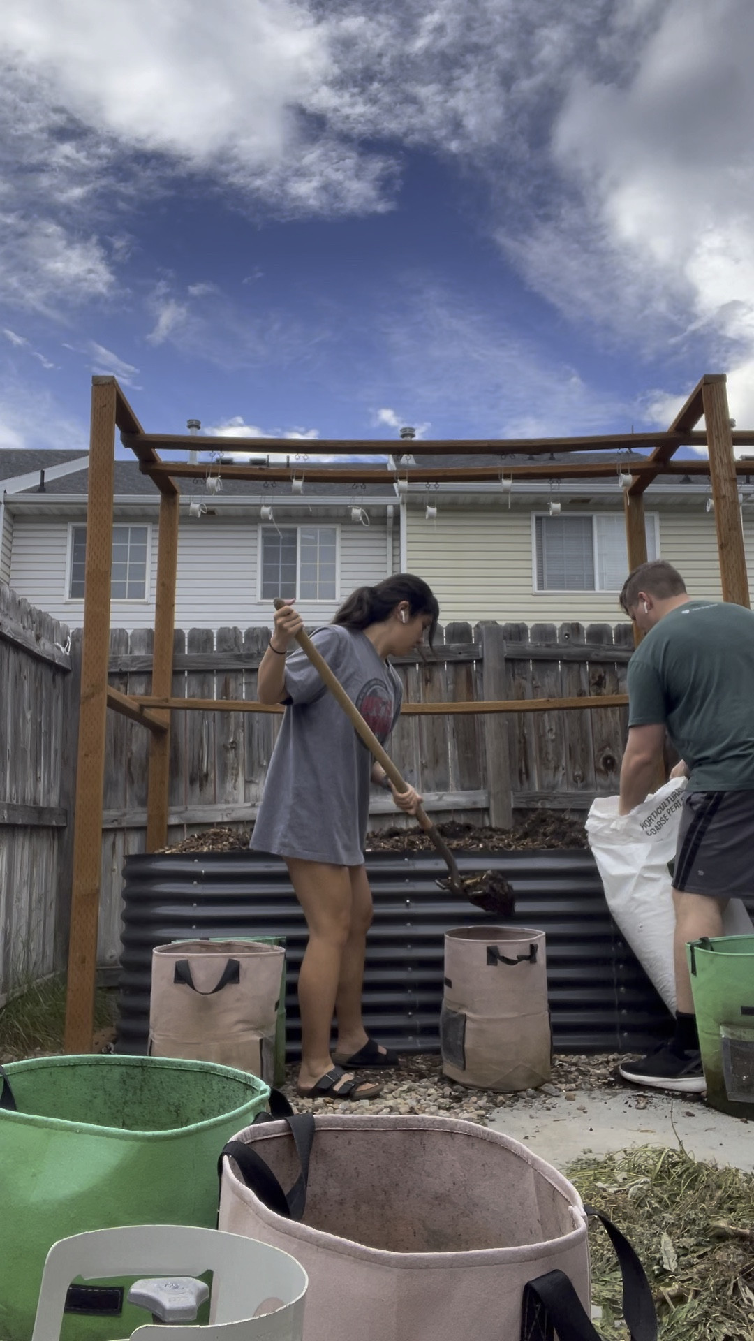 Throwing perlite into the soil for the tomatoes. Perlite is a lightweight, porous material commonly added to soil mixes to improve drainage and aeration. It helps prevent waterlogged soil, reduces the risk of root rot, and promotes healthy root development, leading to better growth and yield.

#LTKFamily #LTKHome #LTKFindsUnder50