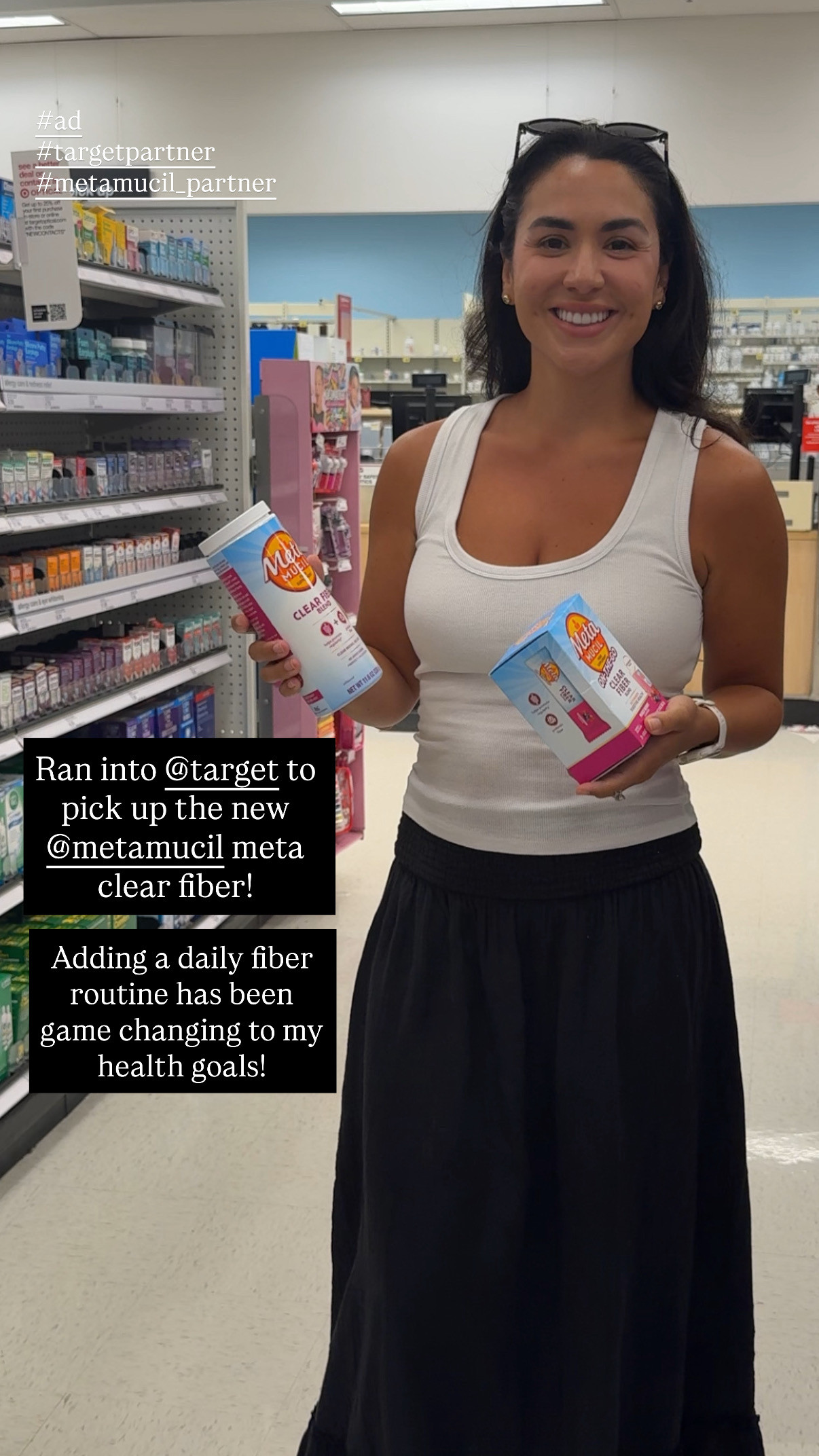 #AD  #metamucil_partner Fiber and gut health are such a game changer for my energy & that’s why I love getting @metamucil products @target. I love the on-the-go Meta Clear Stick packs to help me reach my fiber goals + they taste great too! So easy and convenient to add into your daily routine. Shop here https://on.ltk.com/+-JgxLLzeXToD9opo6cPdTw #target #targetpartner @shop.ltk #liketkit †Diets low in saturated fat and cholesterol that include 7 grams of soluble fiber per day from psyllium husk, as in Metamucil, may reduce the risk of heart disease by lowering cholesterol.  One serving of Metamucil has 2.4 grams of this soluble fiber."  

 #LTKfitnessgoals #LTKmomlife #LTKselfcare