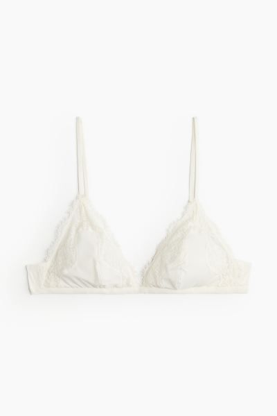 Padded Lace-trimmed Soft-cup Bra | H&M (US + CA)