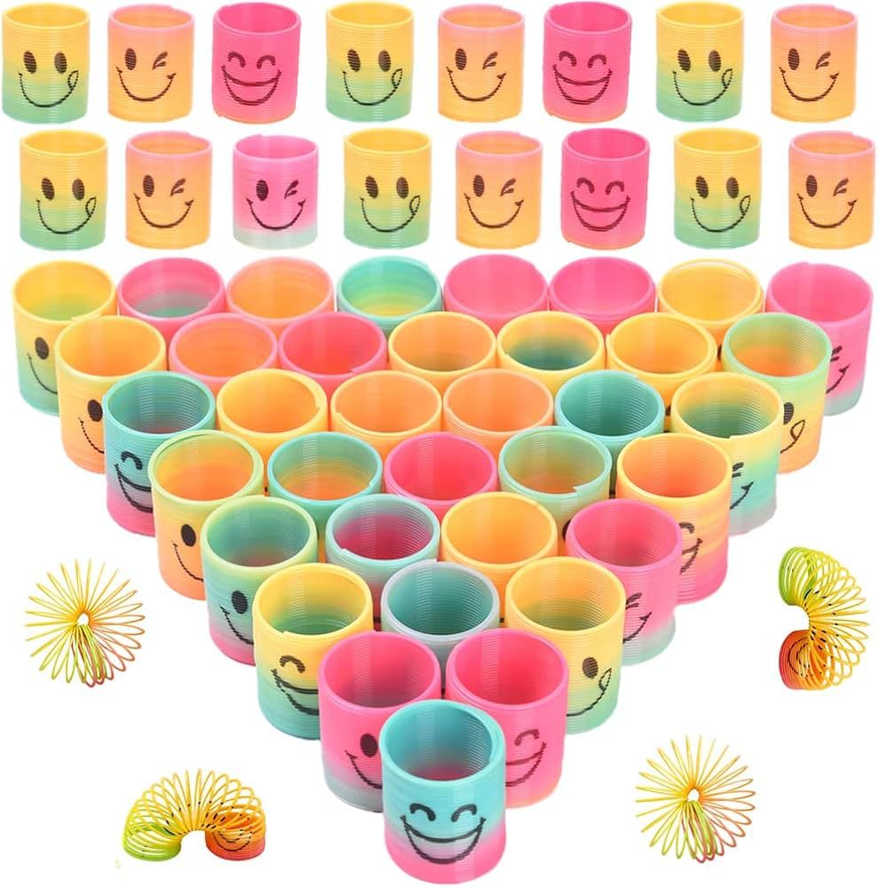 NEEW 36 Pack Coil Spring Toy, Mini Springs Rainbow Magic Fidget Toys for Party Favors, Carnival P... | Amazon (US)
