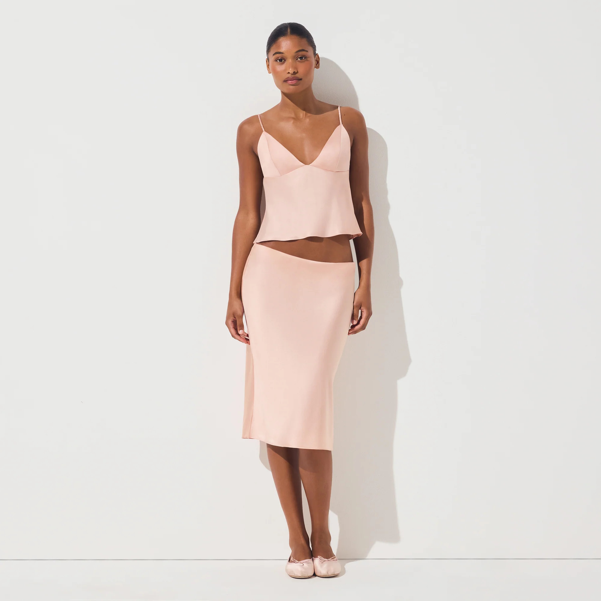 SKIMS Midi Skirt | Pink | Small | Silk | SKIMS (US)