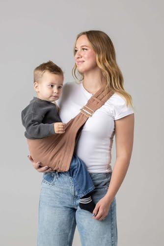 Mabē Monarch Toddler Sling Carrier – Ergonomic Hip Carry Support for Toddlers – Adjustable and Breathable Sling for Easy Up/Down & Comfortable Holding (16–45 lbs, Mocha) | Amazon (US)