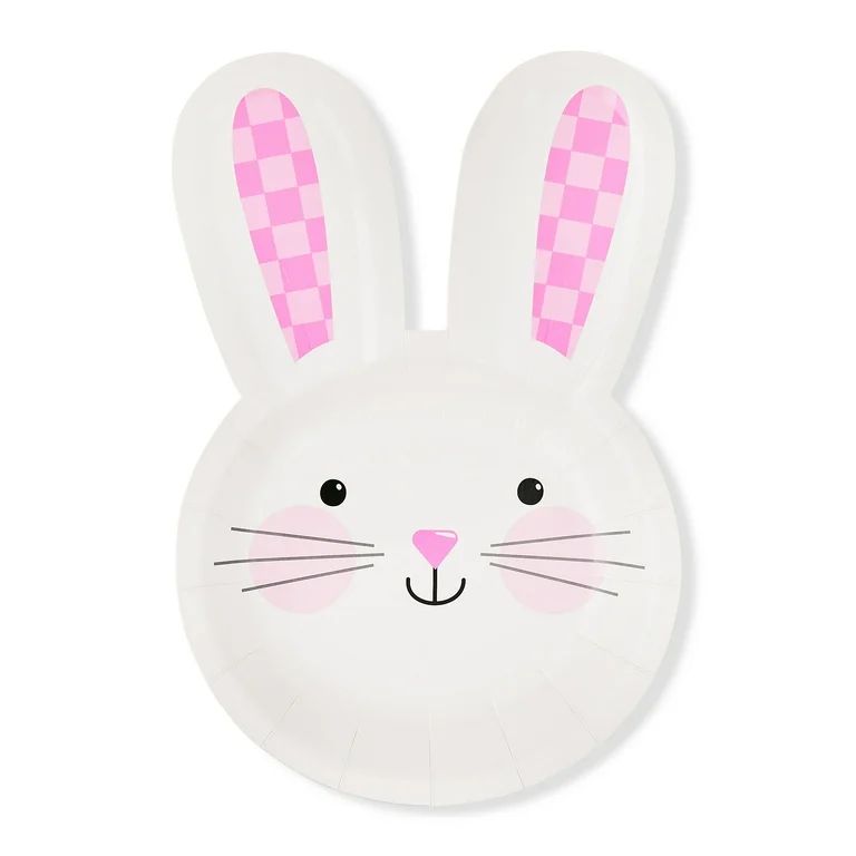 Easter Bunny-Shaped Paper Plates, 8 Count, by Way To Celebrate | Walmart (US)
