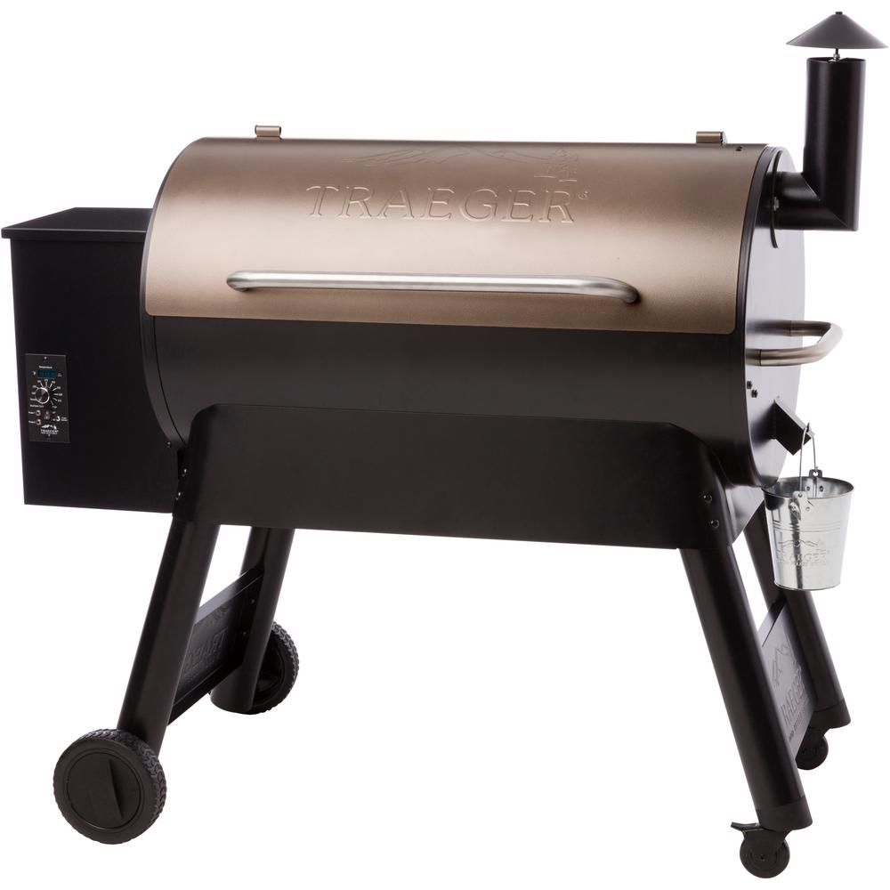 Traeger Pro Series 34 Pellet Grill in Bronze-TFB88PZB - The Home Depot | The Home Depot