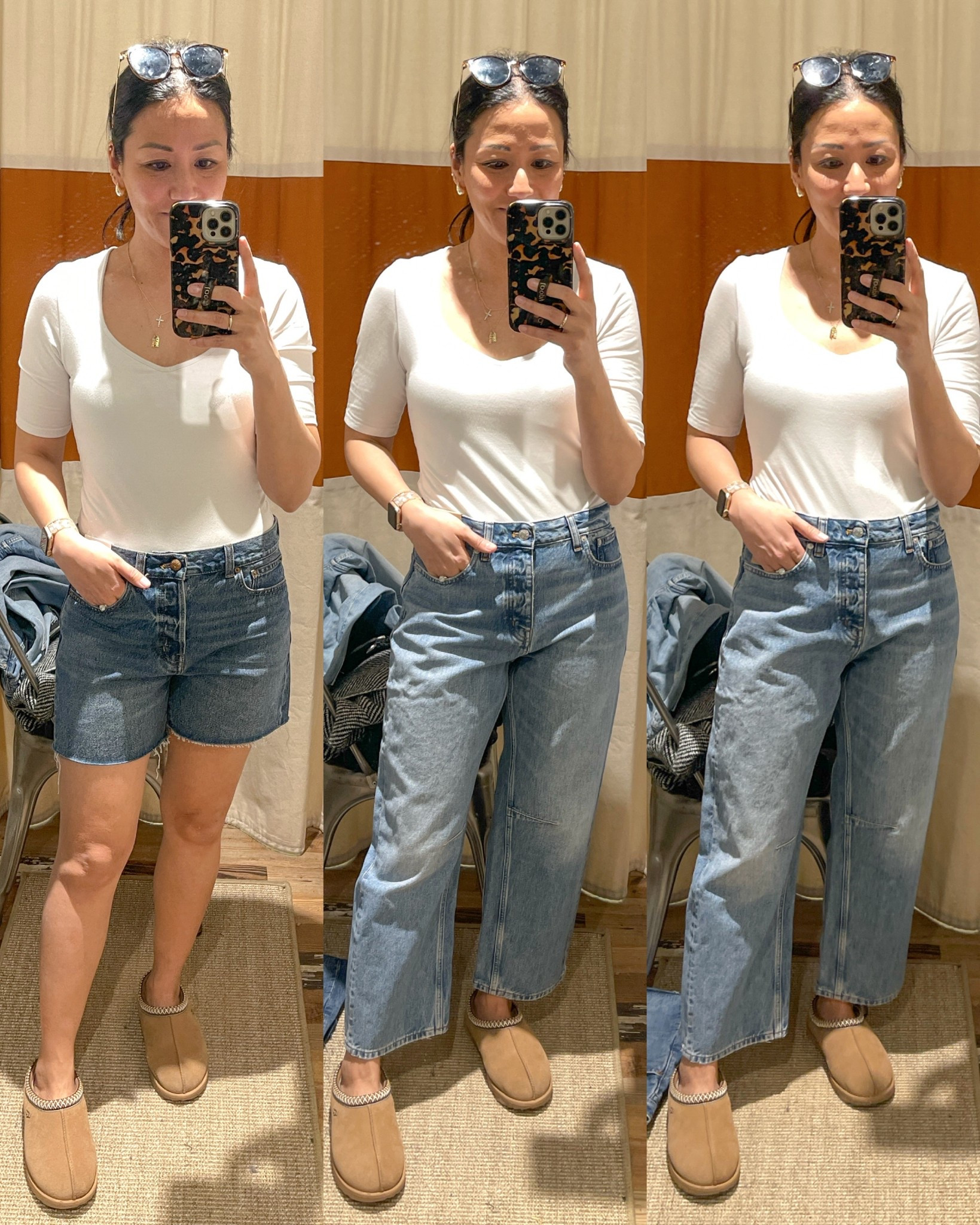 Size 27 shorts (size up for more relaxed fit)
Size 25 (middle) & size 26 (right) in curvy barrel leg jeans
Size 6 Uggs (equivalent to women’s size 8)

Madewell denim
Barrel leg jeans


#LTKSeasonal #LTKFindsUnder100 #LTKSaleAlert