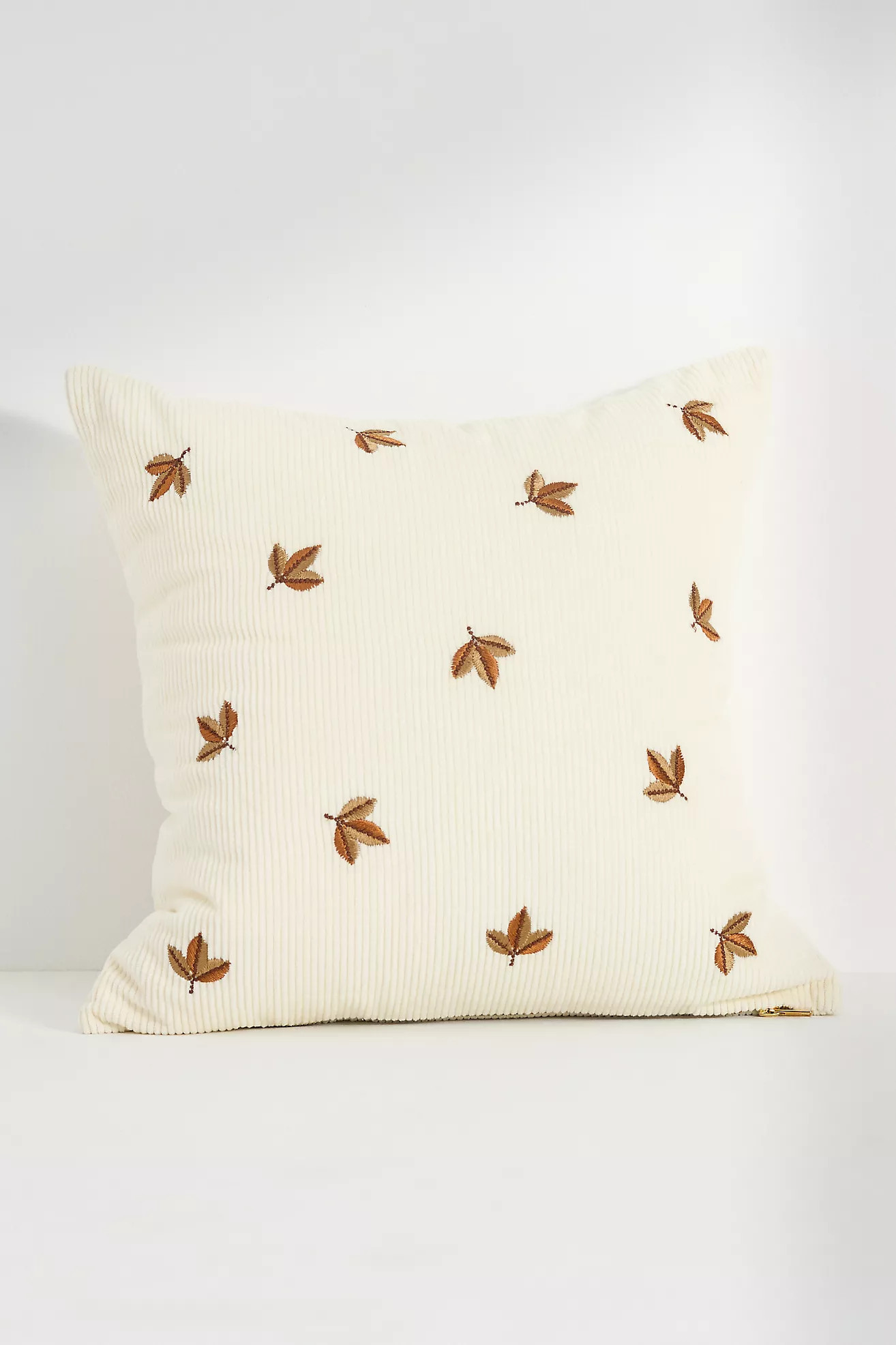 Velvet Corduroy Embroidered Icon Pillow | Anthropologie (US)