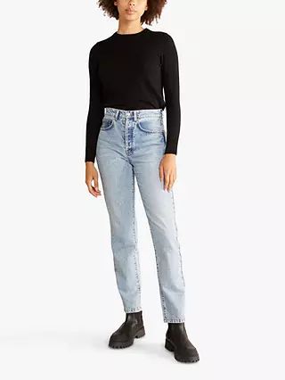 Albaray Straight Leg Jeans, Light Blue | John Lewis (UK)