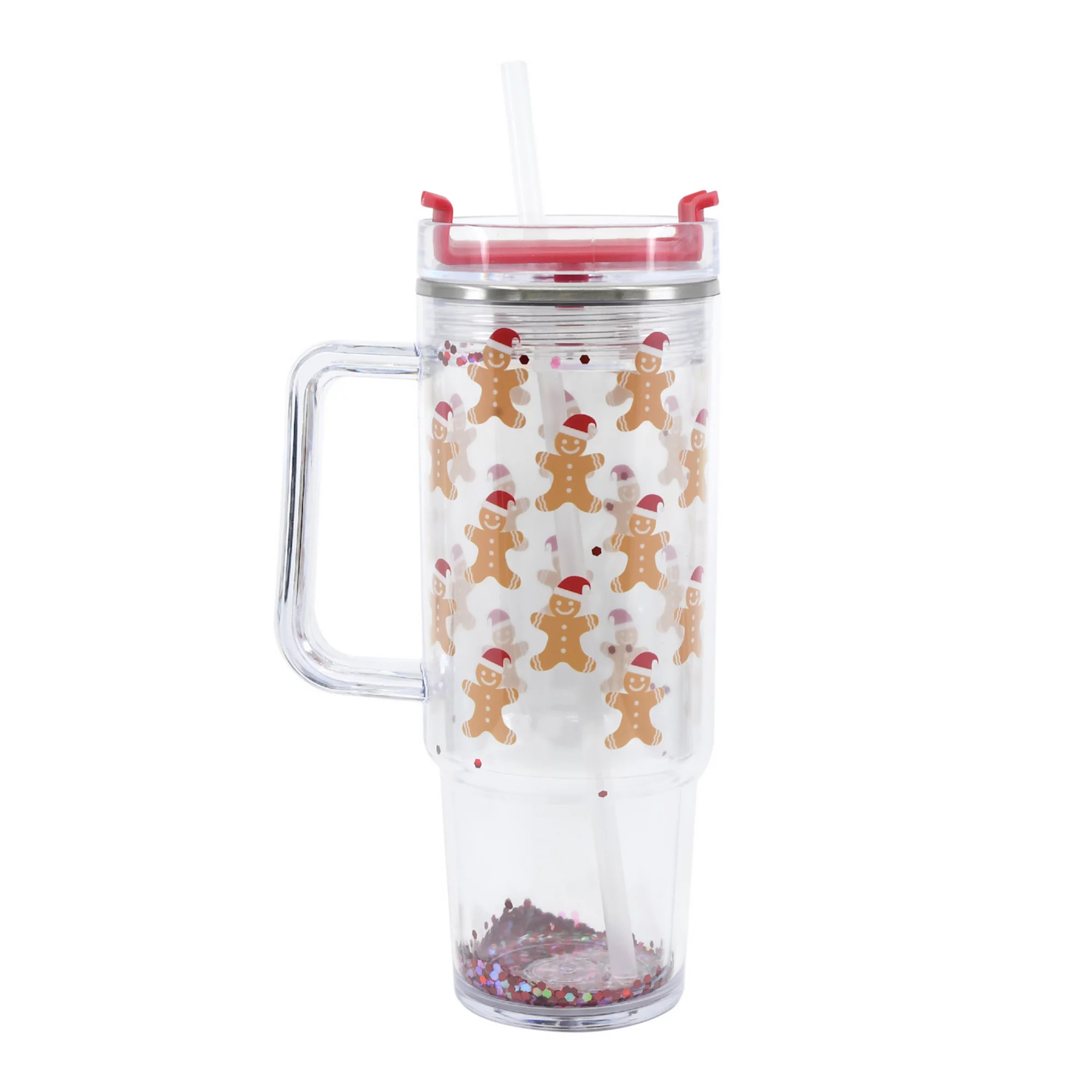 Gingerbread Confetti 30 oz. Tumbler with Straw and Handle | Kohl's