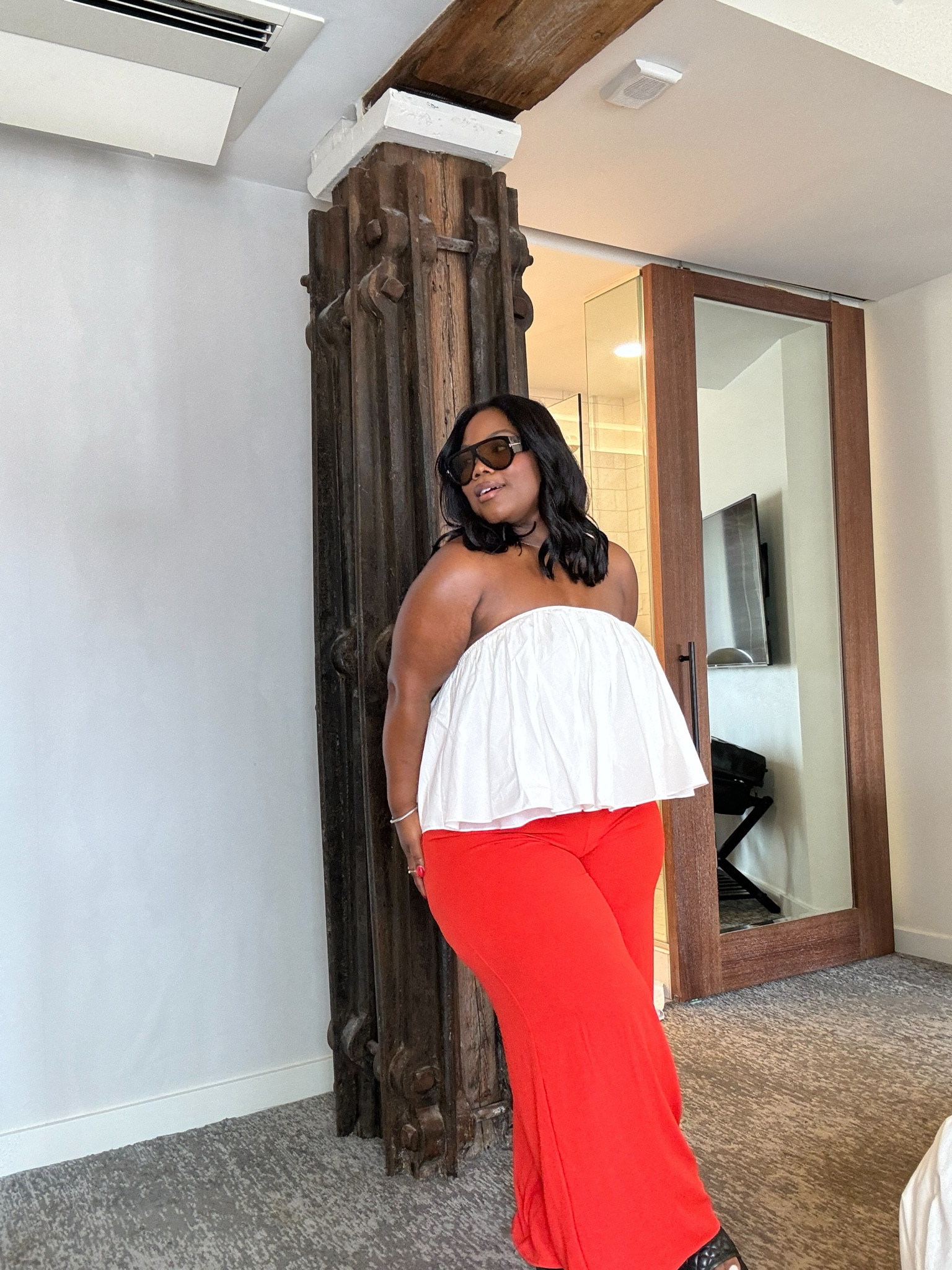 Essence Fest Day 3 Outfit of Day and the stars of the show are this Anthropologie top and these $10 Amazon sunnies that are very much giving designer! 

#LTKSummerSales #LTKMidsize #LTKFindsUnder50