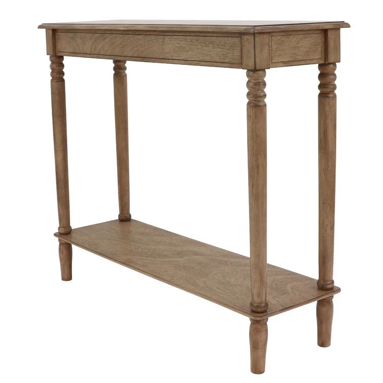 Foshee Simplify Wood Console Table with Shelf, Sahara Finish | Wayfair North America