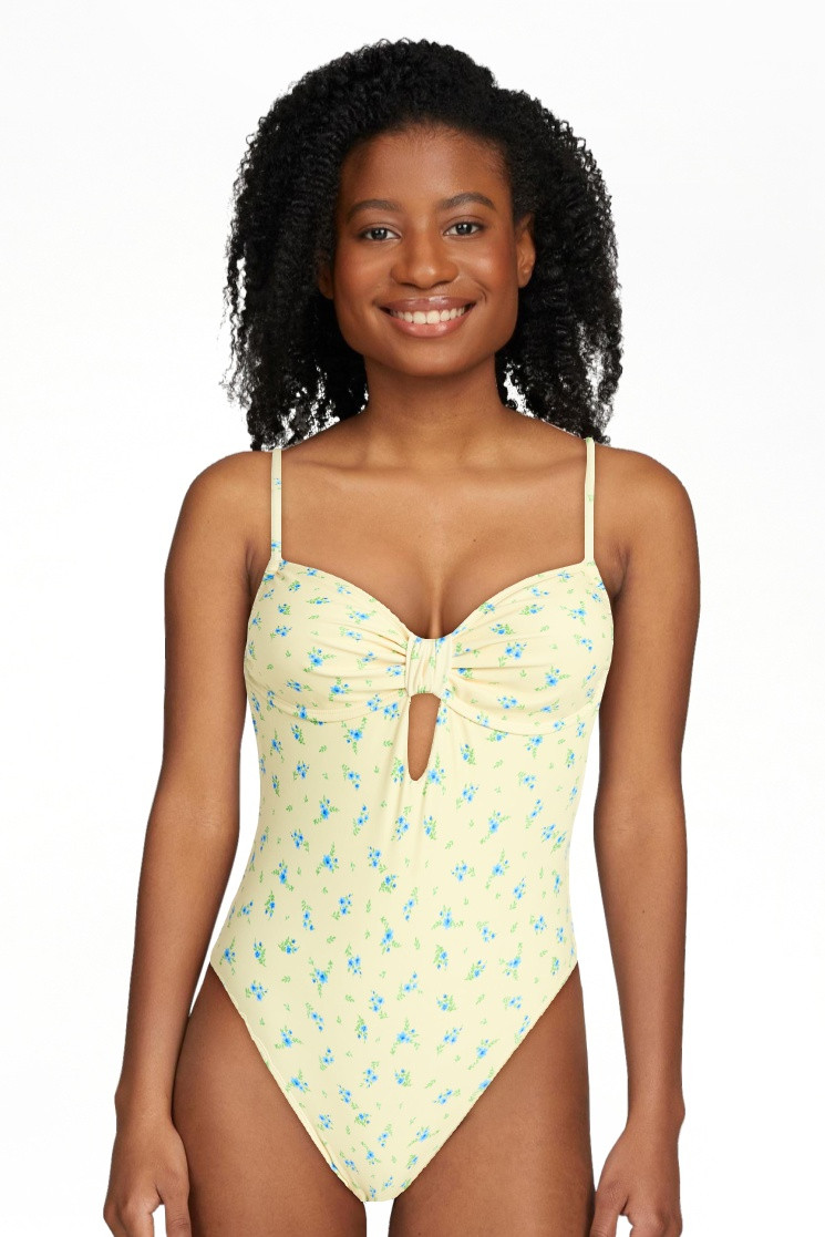 No Boundaries Femme Floral Print One-Piece Swimsuit, Women’s XXS-XXL | Walmart (US)