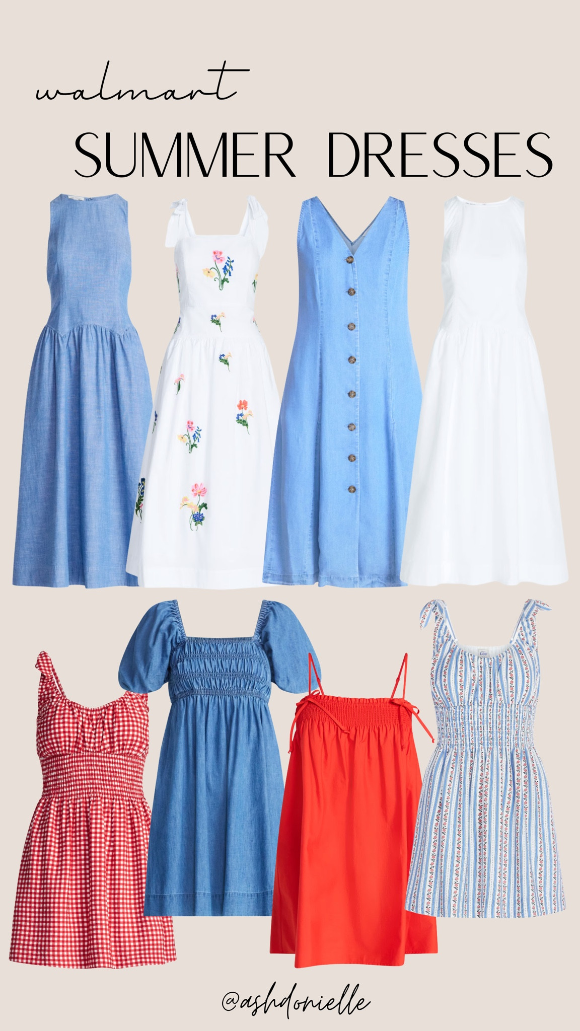 Walmart summer dresses

Flowy midi dresses
Sleeveless sundress styles
Lightweight linen dresses
Tiered maxi silhouettes
Casual weekend dresses
Floral summer prints
Smocked bodice styles
Beach vacation outfits
Effortless daytime looks

#LTKootd #LTKSeasonal #LTKSaleAlert