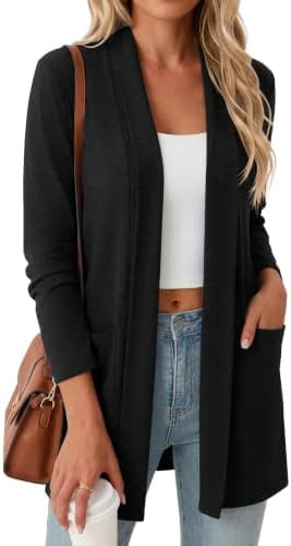 Cardigan Sweaters for Women Casual Lightweight Open Front Cardigans | Amazon (US)