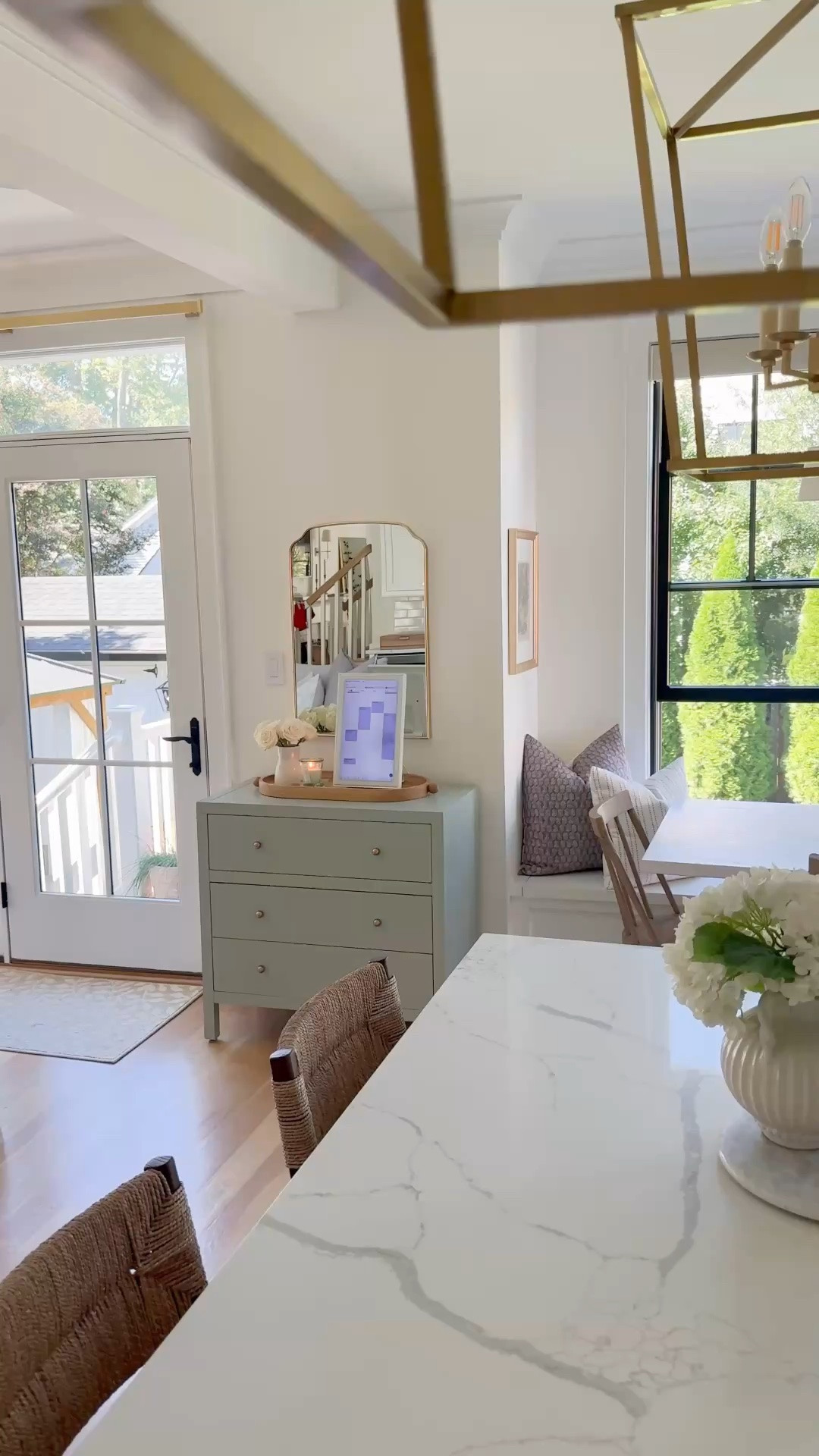 #AD Proof that a dresser doesn’t have to live in a bedroom 🙌 I added this 3-drawer Celine dresser to our breakfast nook and it’s the perfect little server - hidden storage for all of my table linens + placemats with room on top for flowers and our family calendar. I love the soft green, brass hardware and soft-close drawers - and it comes in 9 different colors + finishes! 

@wayfair #wayfair #WayfairPartner

#LTKSaleAlert #LTKHome #LTKdayinmylife