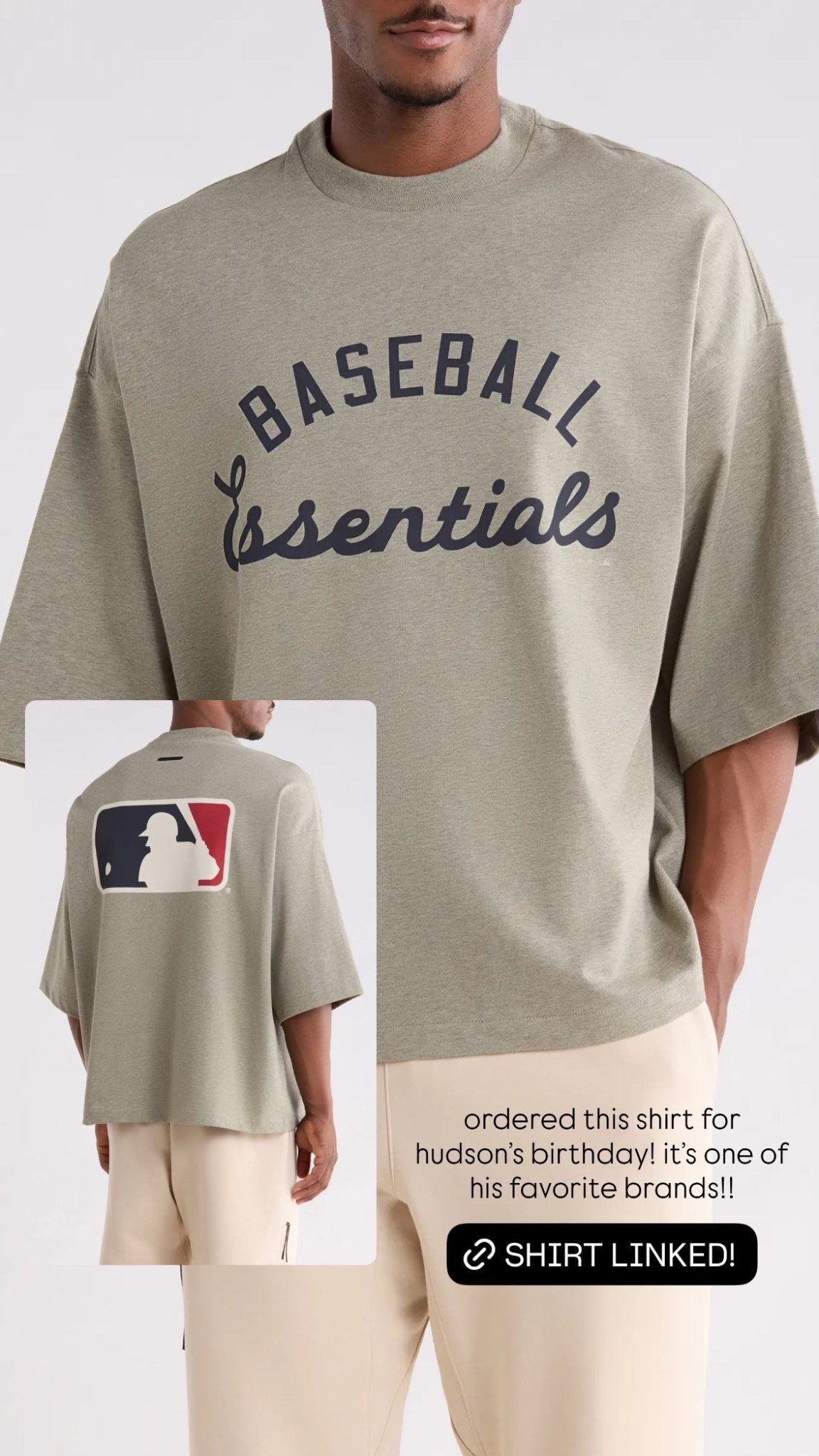 ordered this shirt for hudson’s birthday! it’s one of his favorite brands!!