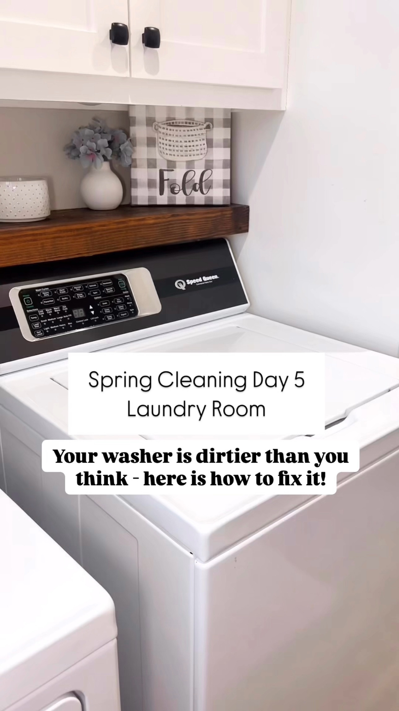 Spring Cleaning Laundry Room Edition + A Cleaning Hack I wish knew sooner!!! 

SAVE this for the next time you clean.
Hack: Deep Clean Your Washing Machine: The easiest way to keep your washing machine smelling fresh is to add some toothpaste on half a lemon, pour white vinegar into the drawer area and put on a hot cycle!

Follow along as we wrap up the end of my Spring Cleaning series this week and comment CHECKLIST to get my free cleaning checklist for busy moms with a routine that is realistic and doable!

#momhacks101 #Itkvideo #springcleaningtips #laundryroomorganization
#cleaninghacksthatwork #cleaningtipsandtricks #cleaningmotivation #busymomlife

#LTKWatchNow #LTKHome #LTKFindsUnder50