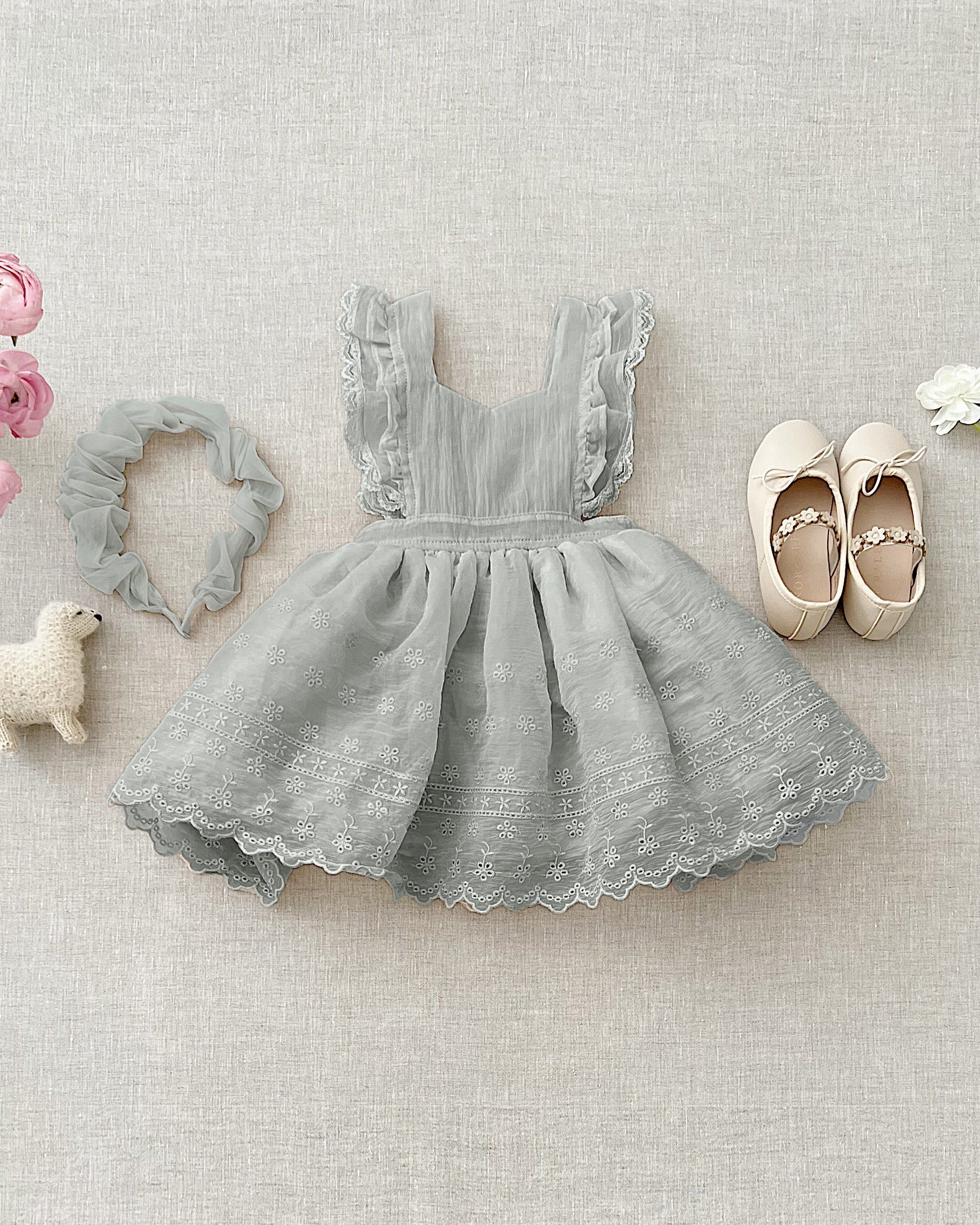 provence dress | dusty blue | Noralee