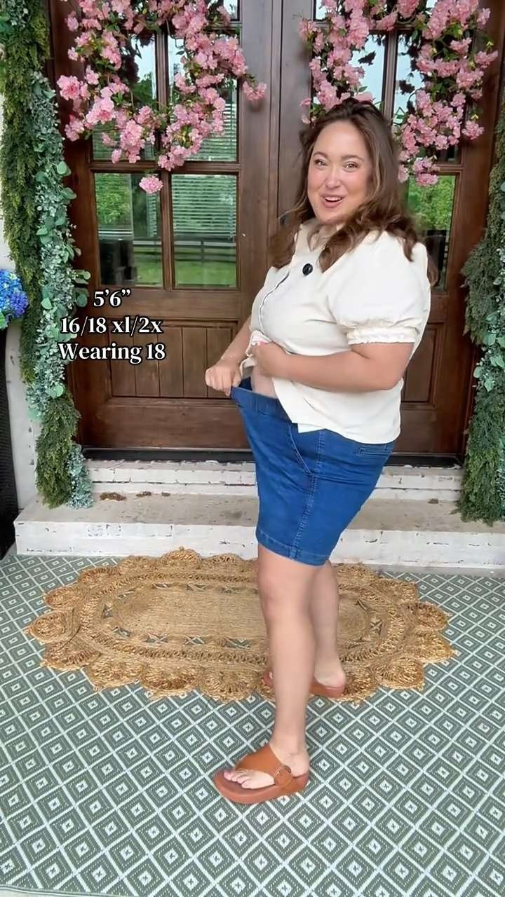 HDE Women's Plus Size Jean Shorts High Waisted Stretch Denim Pull On Shorts 

 #LTKootd #LTKPlusSize #LTKTravel