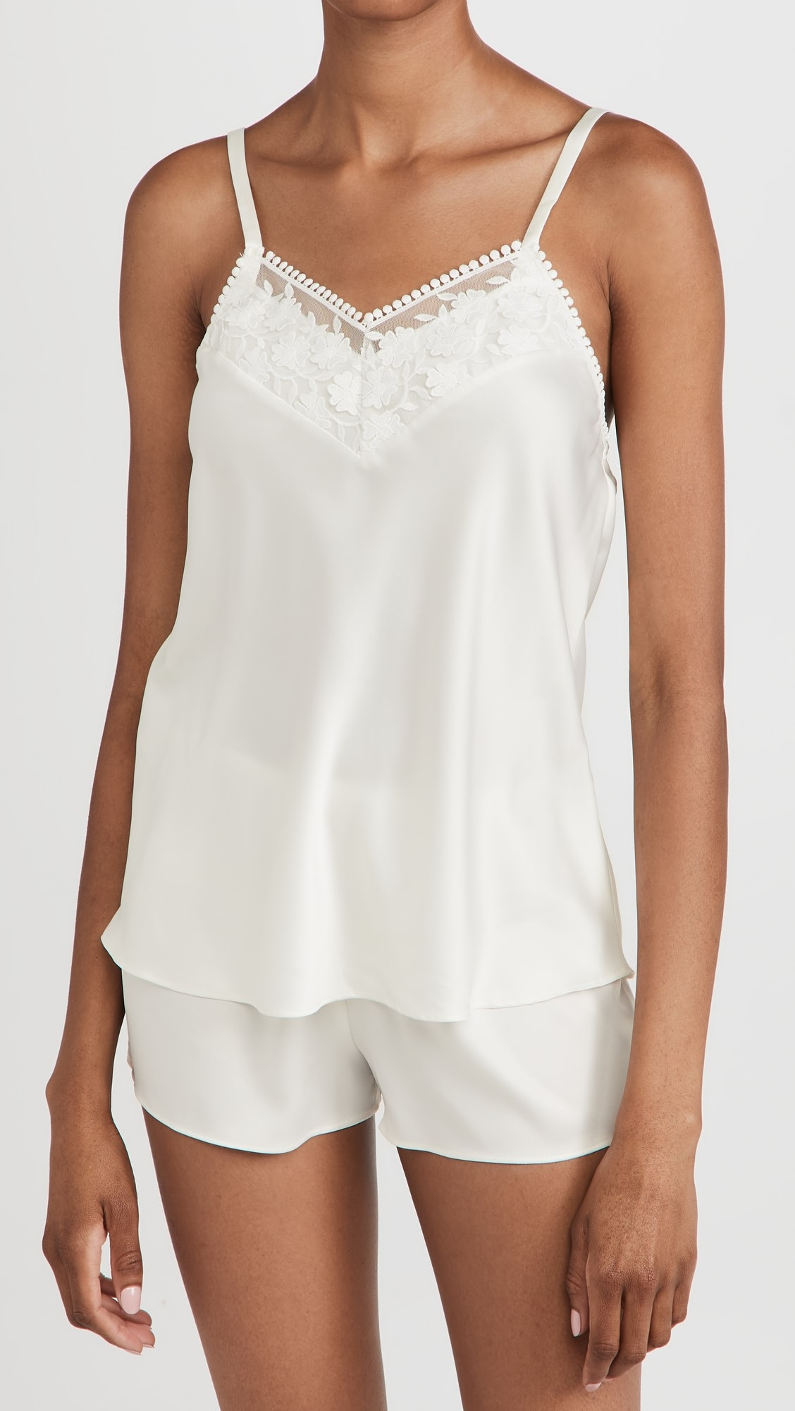Kylie Charmeuse Cami Set with Lace | Shopbop