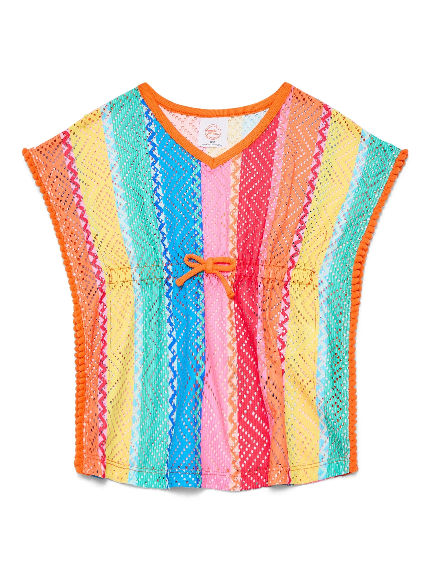 Wonder Nation Toddler Girl Crochet Kaftan Swim Coverup, Sizes 12M-5T | Walmart (US)