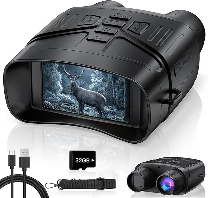 Night Vision Goggles for Adults, 4K Night Vision Binoculars with 5000mAh Rechargeable Battery and... | Amazon (US)