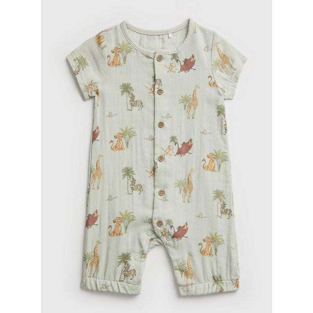 Buy Disney Lion King Pastel Green Romper - 6-9 months | Jumpers and cardigans | Tu | Tu Clothing