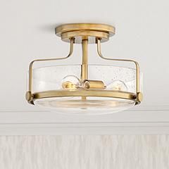 Hinkley Harper 14 1/2"W Heritage Brass 3-Light Ceiling Light | LampsPlus.com