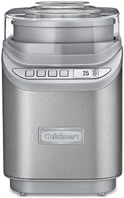 Cuisinart ICE-70 Electronic Ice Cream Maker, Brushed Chrome, Ice Cream Maker with Countdown Timer, W | Amazon (US)