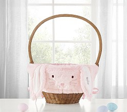 Long Ear Fur Bunny Easter Basket Liners | Pottery Barn Kids