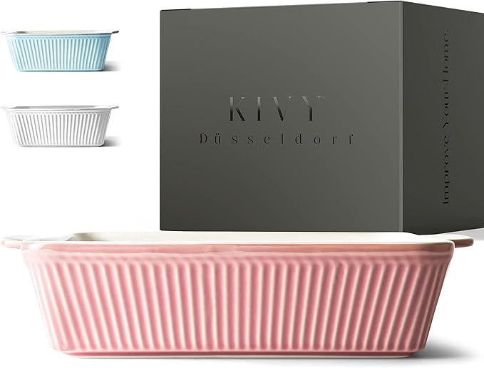 KIVY Casserole Dish - Extra Deep Ceramic Baking Dish for Lasagna and Casseroles - Baking Dishes f... | Amazon (US)