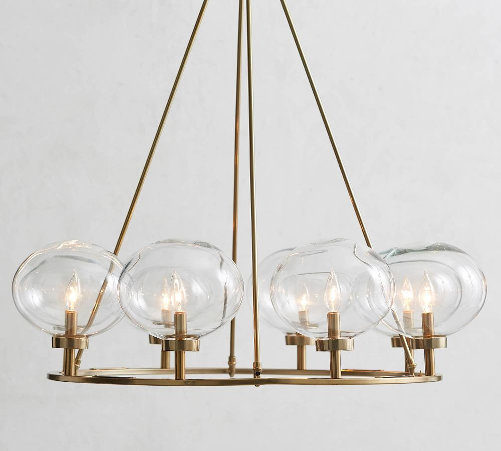 Maisie Glass Globe Round Chandelier | Pottery Barn (US)
