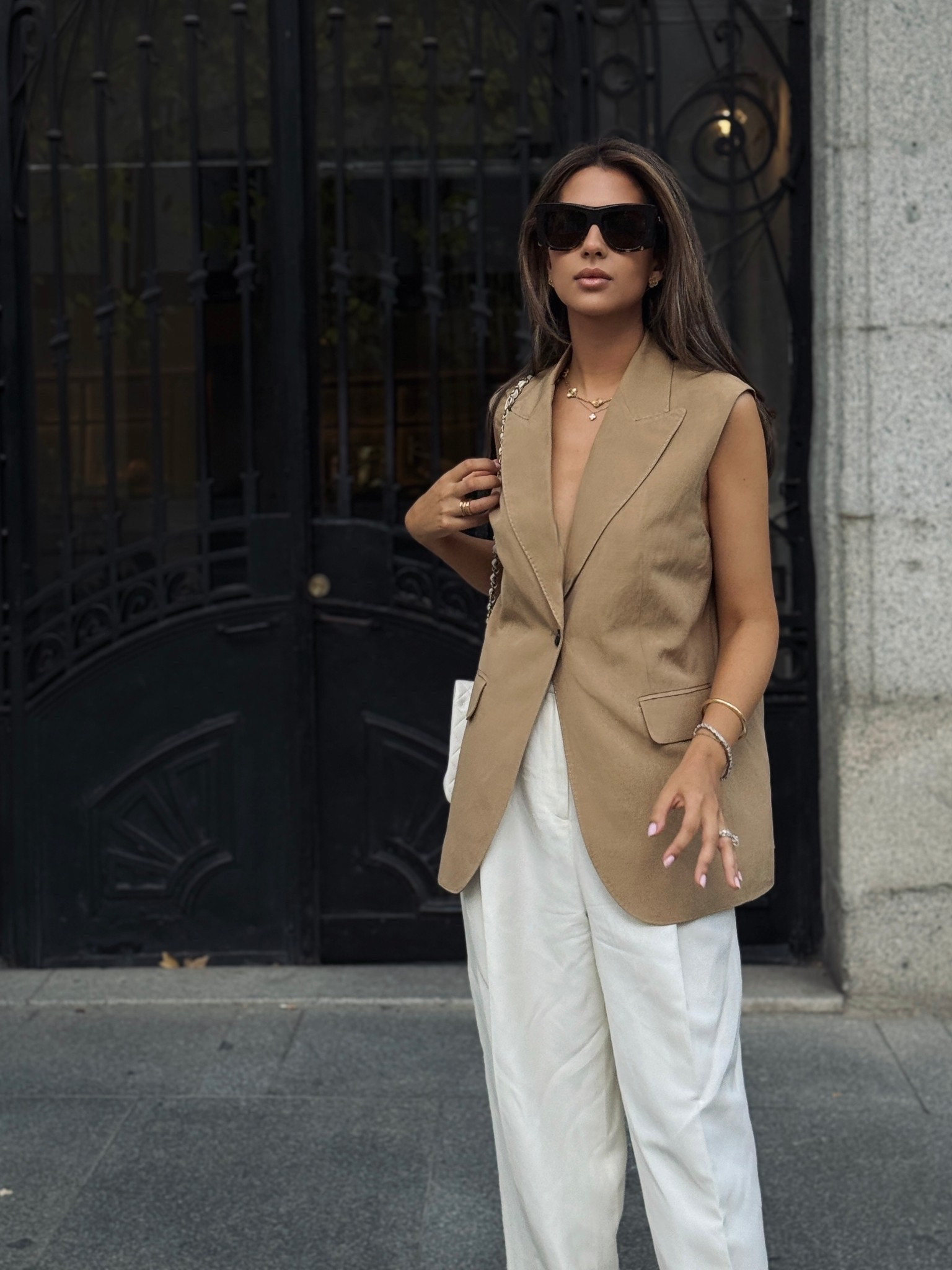 Vest - linked size xs discount code JASMINA20
Pant- linked size 2 discount code JASMINA20
Sunglasses - linked 
Handbag - Chanel medium classic 
Sandals - Hermes Oasis 

#LTKPetite #LTKWorkwear #LTKSeasonal