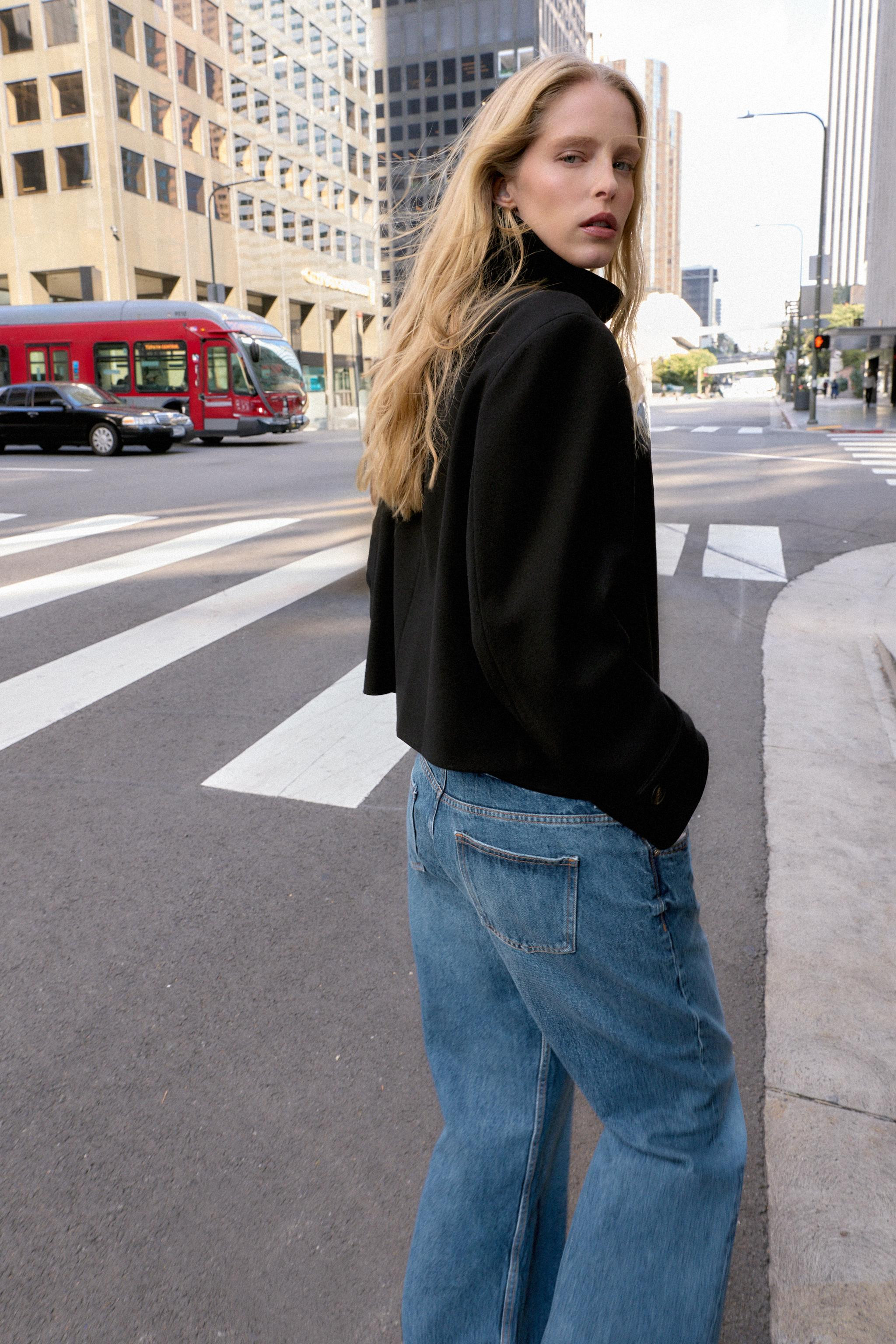 SHORT COAT WITH HIGH NECK | Zara US