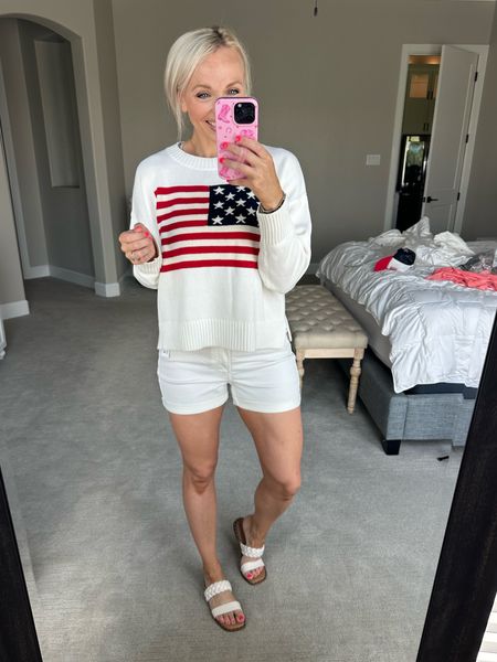 Last minute memorial outfit! Found another flag sweater that will arrive by Memorial Day!

#LTKStyleTip #LTKFindsUnder100 #LTKFindsUnder50