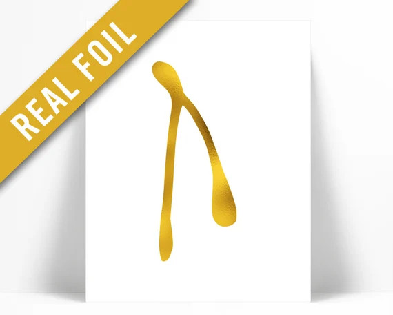 Wishbone Art Print - Real Gold Foil Print - Food Poster - Gold Foil Kitchen Wall Art - Food Art -... | Etsy (US)