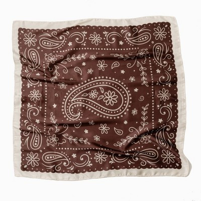 Frasier Sterling Paisley Hair Scarf - Brown | Target