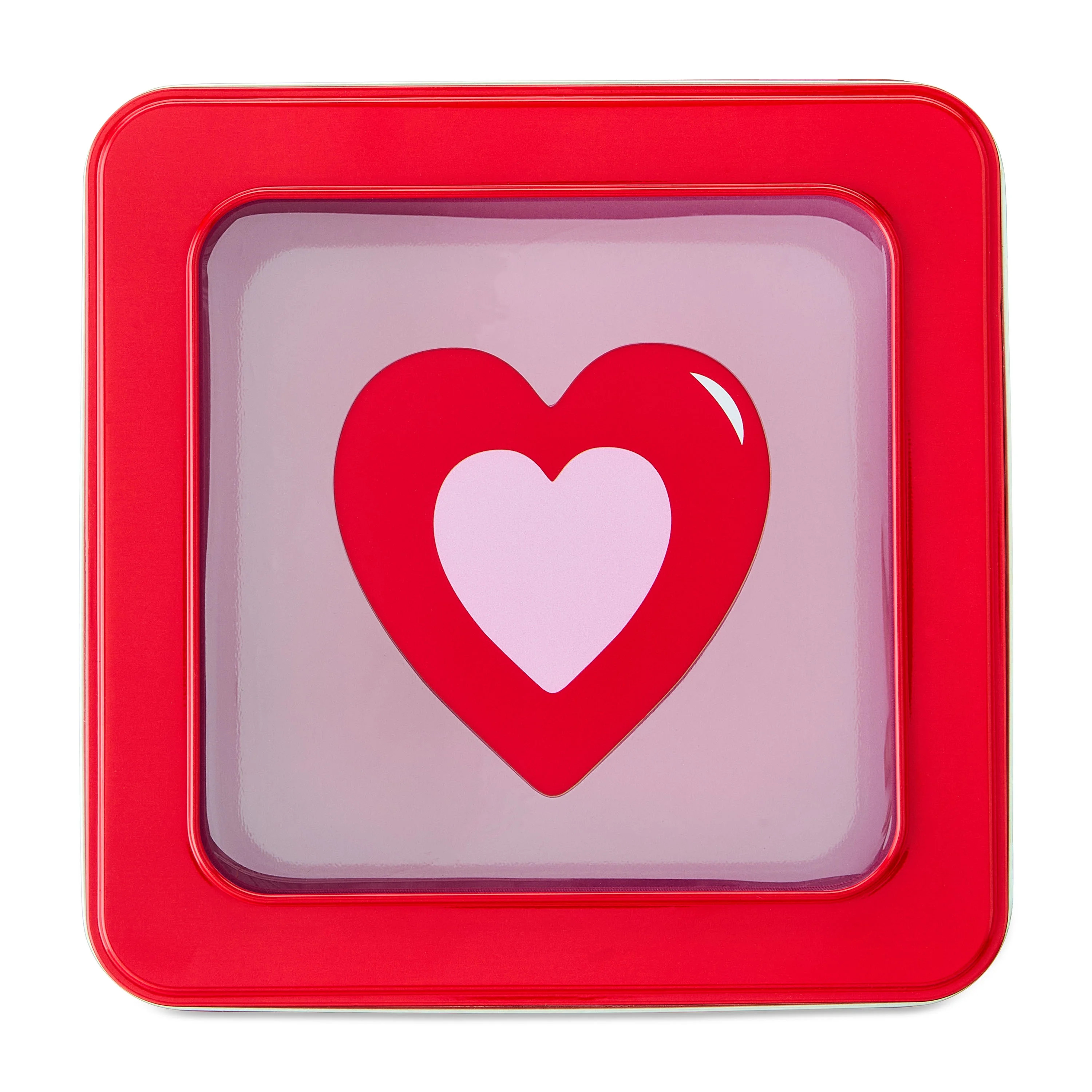 Checker Heart Gift Tin with Window, Red and Pink, 7" x 7" x 3", Valentine's Day by Way To Celebra... | Walmart (US)