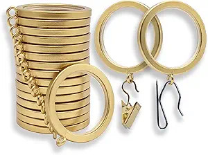 BlastHome® Luxury Curtain Rings – Premium Metal with Quiet, Smooth, Removable Nylon Inserts ... | Amazon (US)