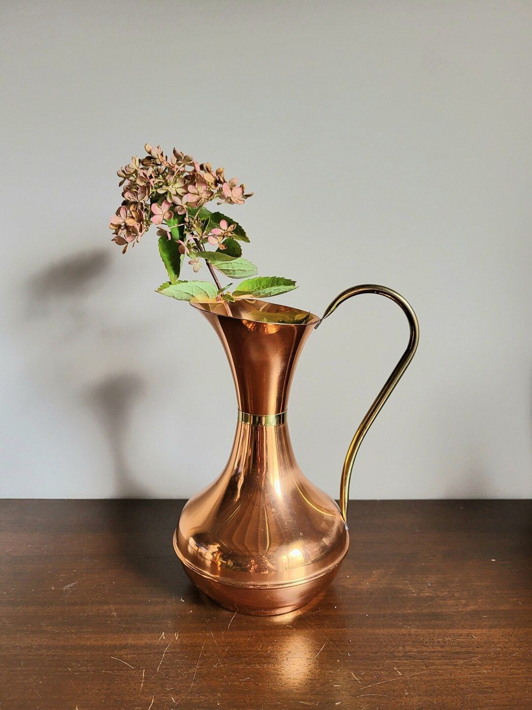 Copper Pitcher Vase Vintage Metal Home Decor | Etsy (US)
