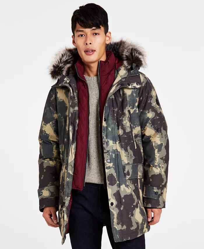 Michael Kors Michael Kors Men's Hooded Bib Snorkel Parka, Created for Macy's & Reviews - Coats & ... | Macys (US)
