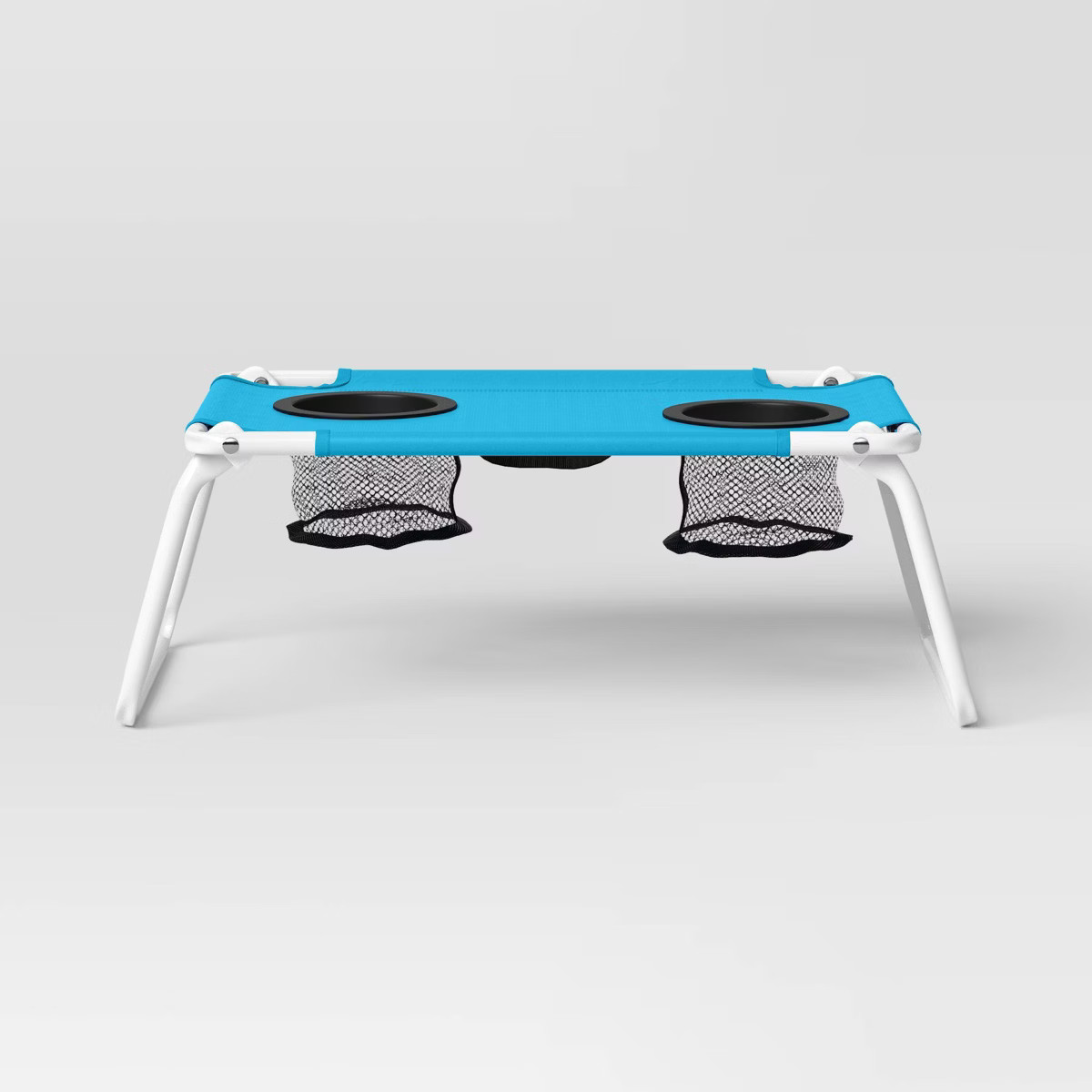Polyester Canvas Rectangle Sling Top Folding Ultra Compact Outdoor Portable Side Table Blue - Sun... | Target