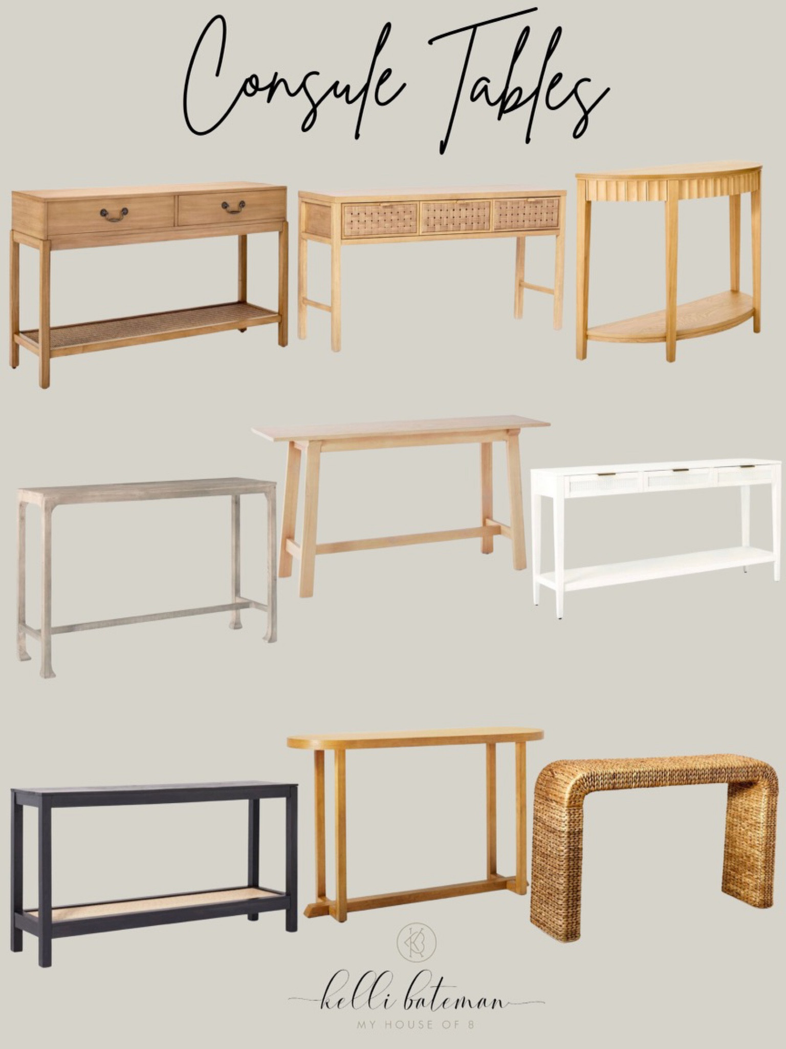 Target Console Tables for bedrooms, entry, living room etc. Wood, white and black tables. 

#LTKhome #LTKSeasonal #LTKFind