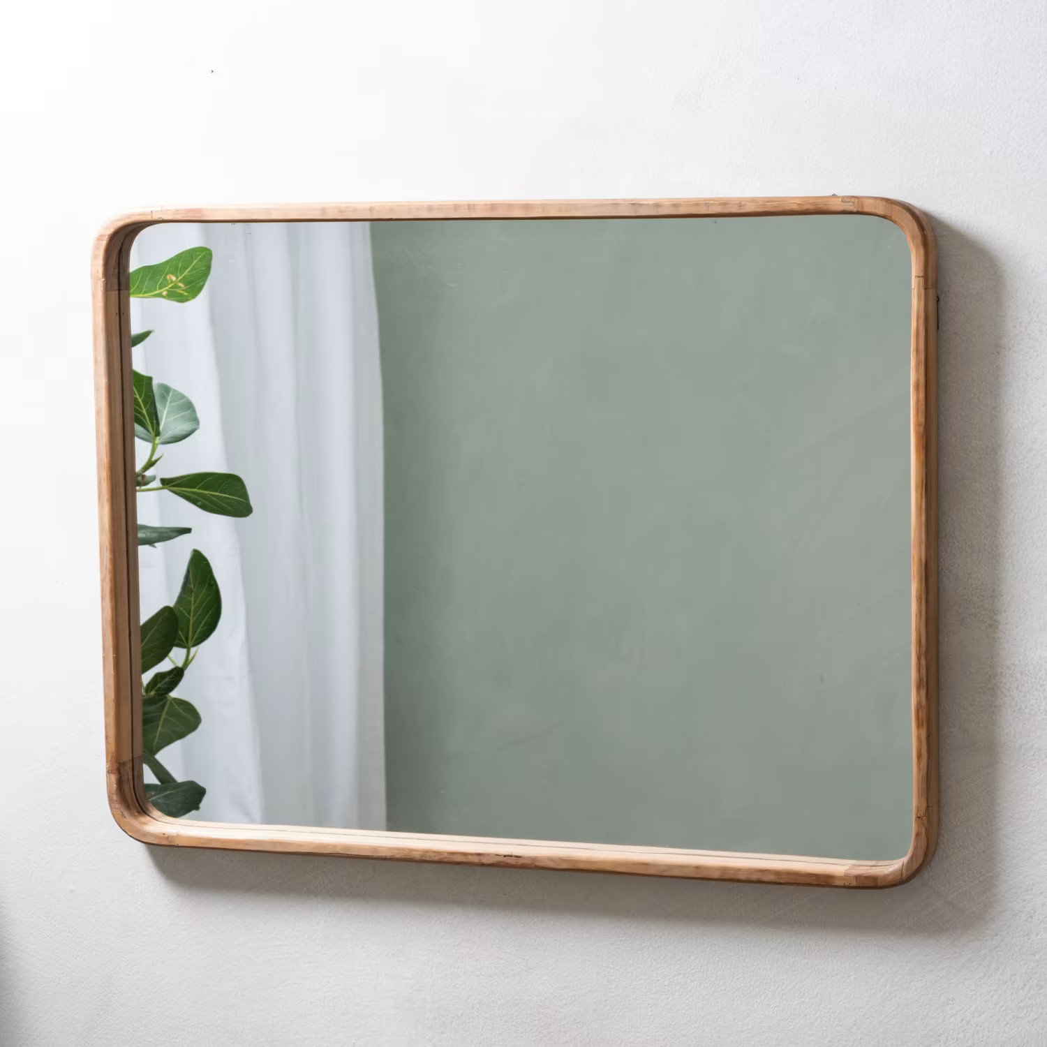 Teagan Natural Wood Rectangular Mirror | Magnolia