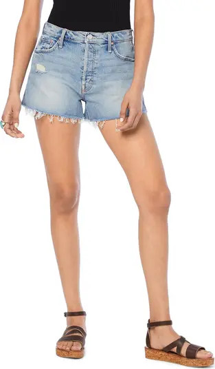 The Tomcat Fray Hem Denim Shorts | Nordstrom