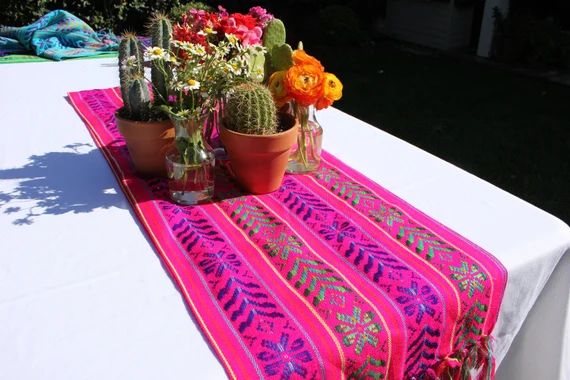 Mexican Rebozo Table Runner | Etsy (US)
