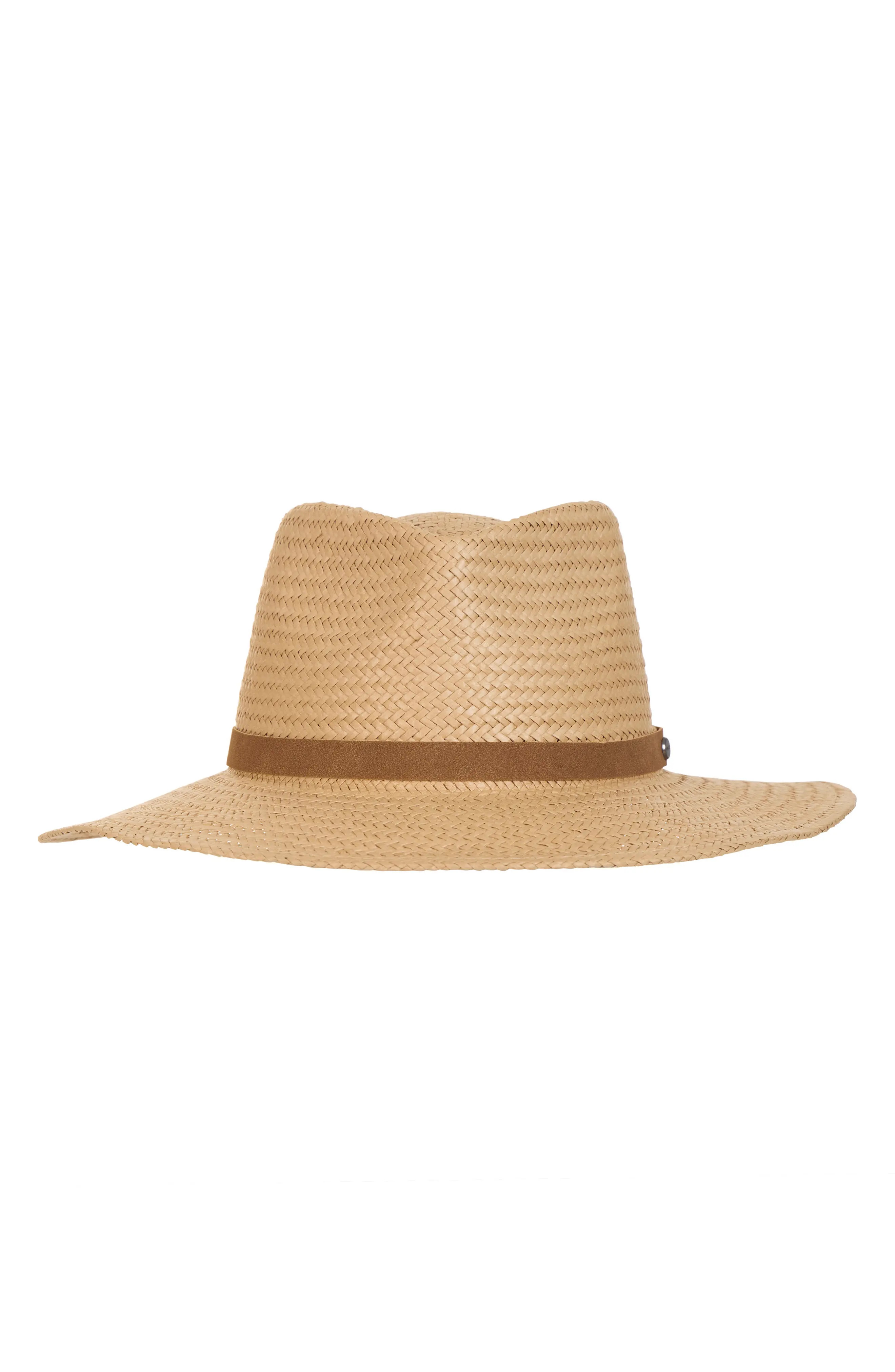 Wide Brim Straw Fedora Hat (Women) | Nordstromrack | Nordstrom Rack