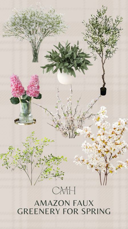 Amazon Faux Greenery. Spring stems. Home decor. Floral displays. Hydrangeas. Cherry Blossoms.

#LTKstyletip #LTKSeasonal #LTKhome