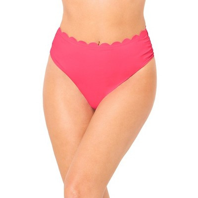 Swimsuits for All Scallop Trim Swim Brief - 20, Coral Pink (Plus Sizes Available) | Target